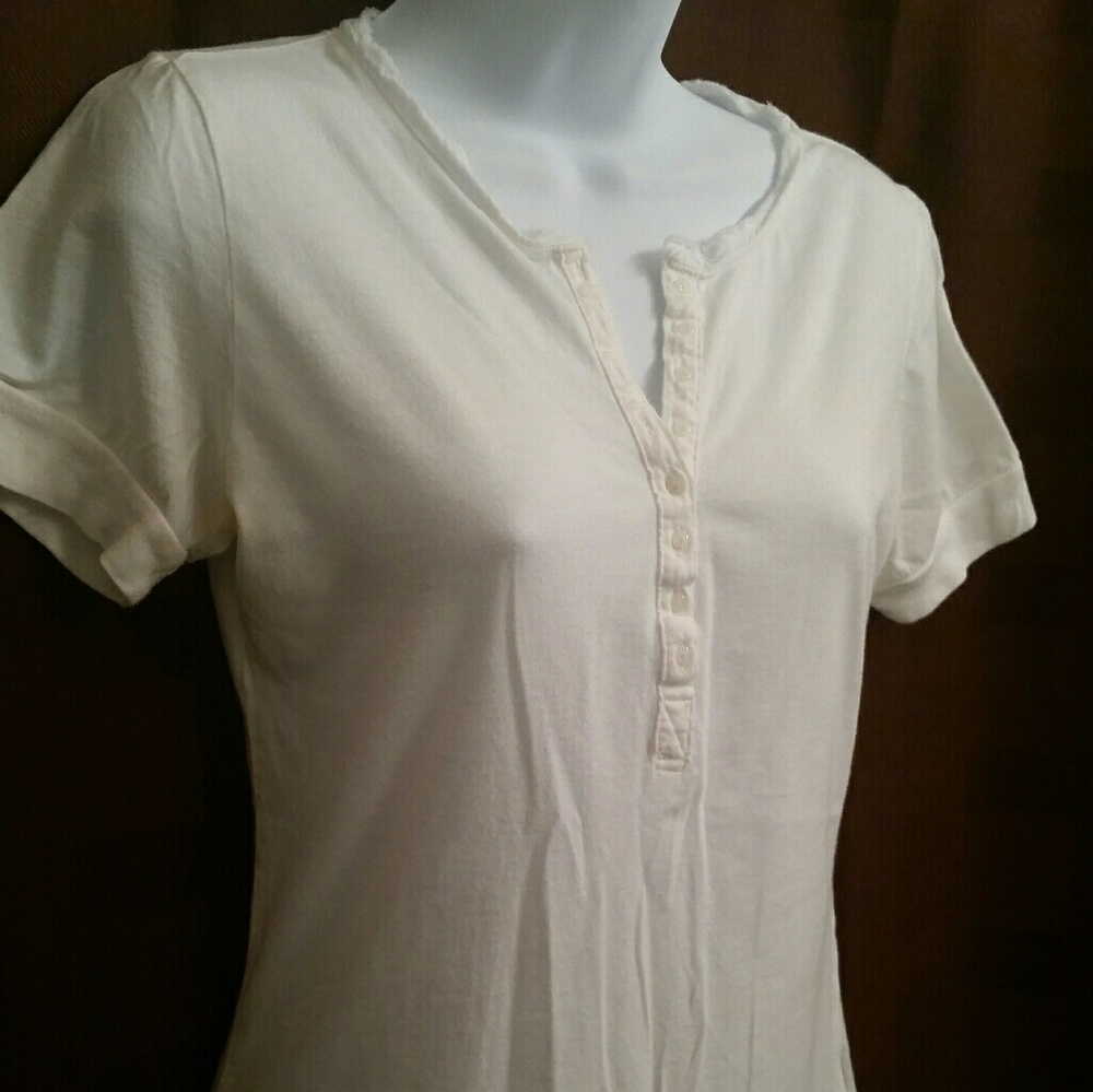 Ellemenno Womens White Short Sleeve Blouse